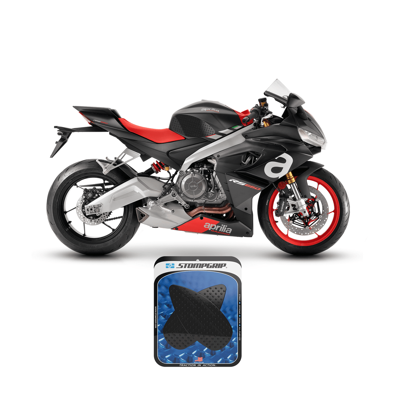 Stompgrip Tank Pad Kit Volcano Black Apr