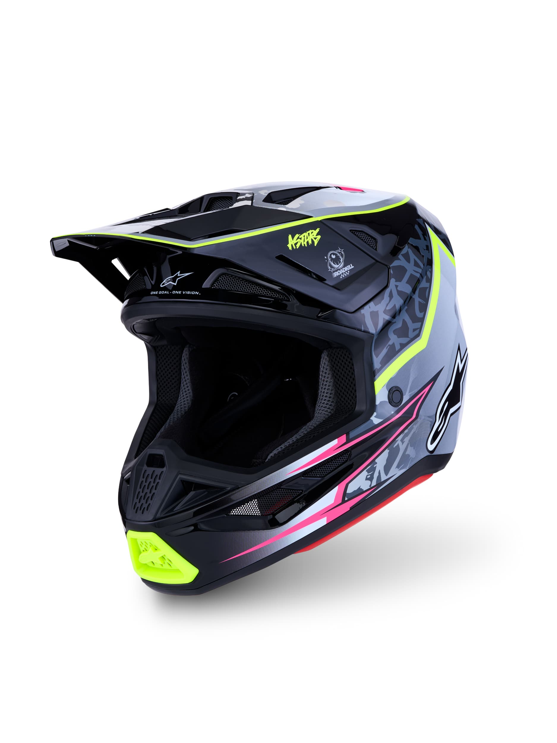 S-M7 BLASTER HELMET ECE06/DOT BLK/GRY/WH/YLLW FLUO GLSY MD