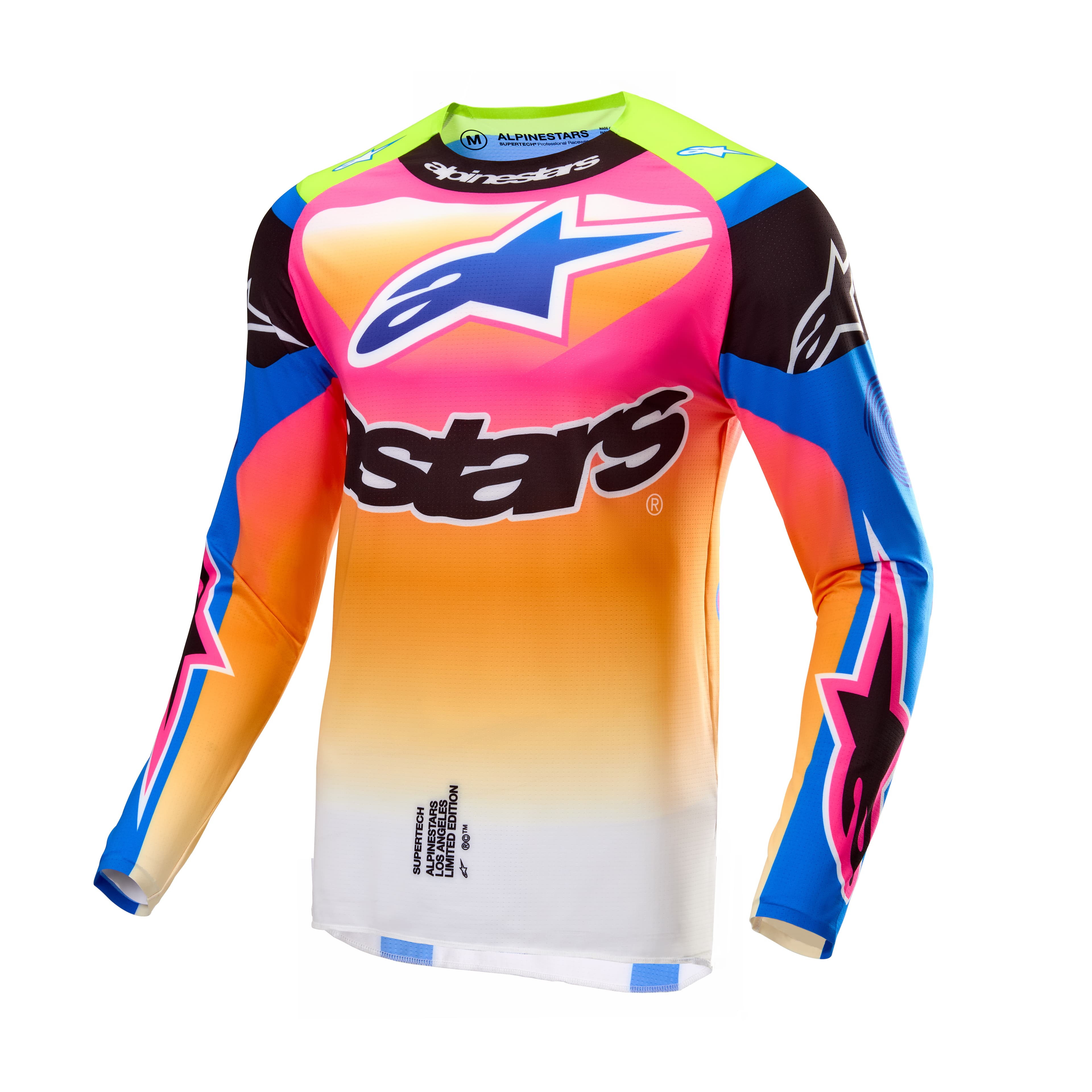 SUPERTECH LE COAST JERSEY WHT/DK BLU/PNK FLUO MD