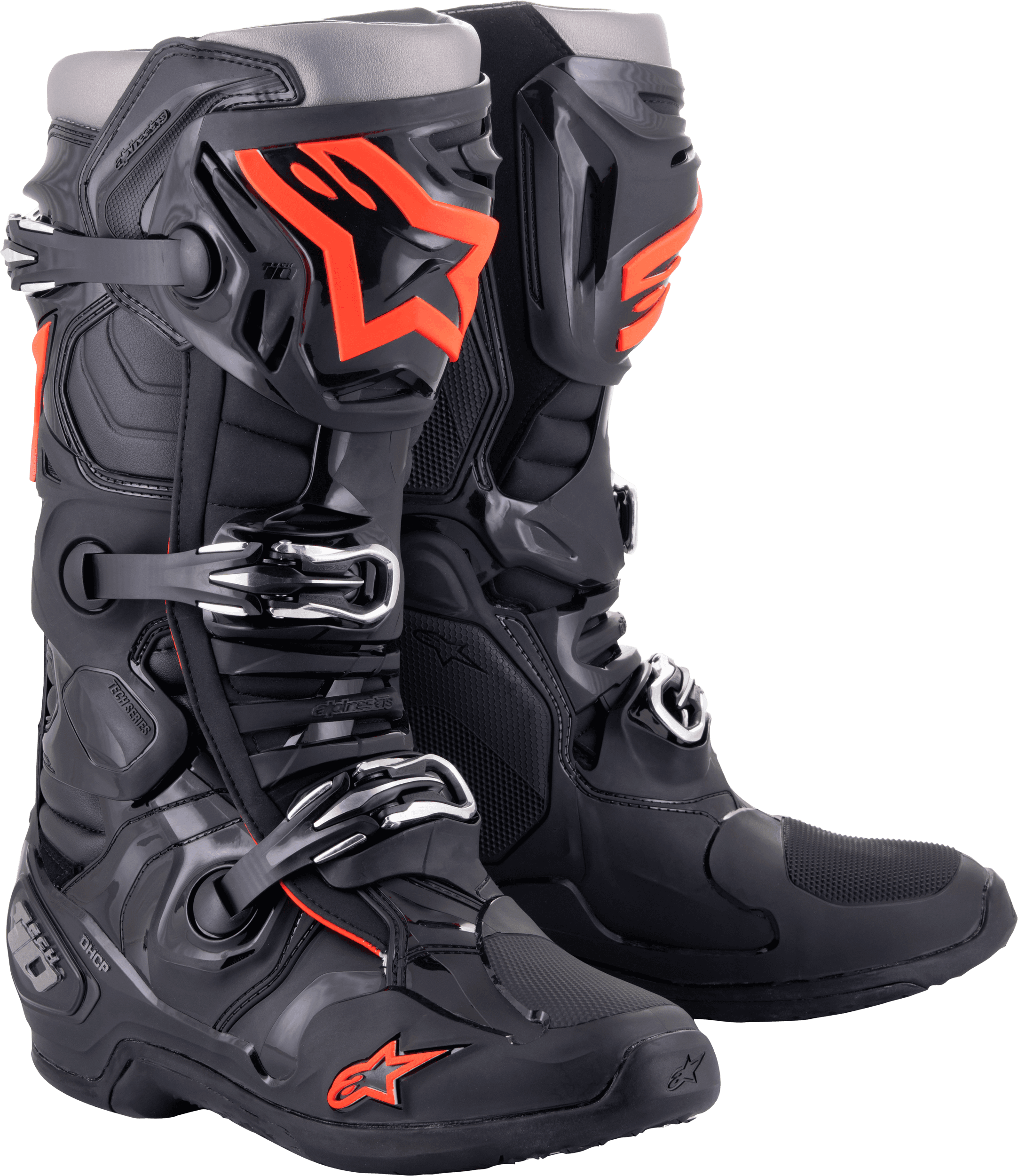 TECH 10 BOOTS BLACK/RED FLUO SZ 14