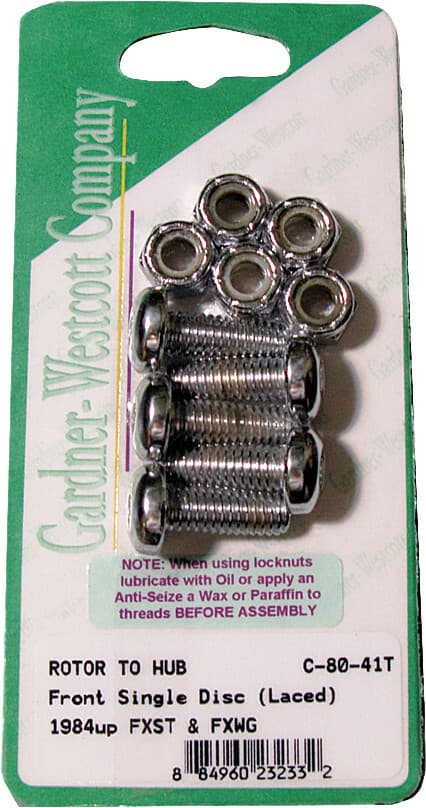 Gardnerwestcott Front Brake Rotor Torx Torx Button Head Chrm 84-UP