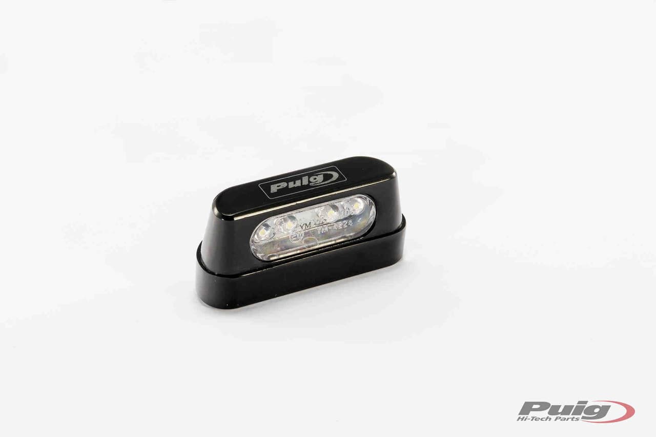 Puig License Plate Light Aluminum Black