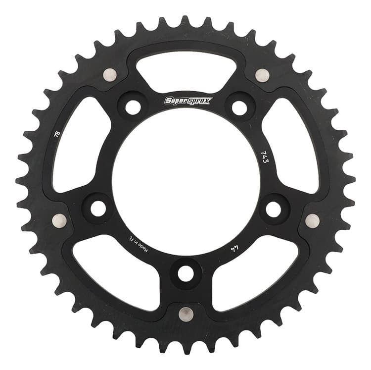 Supersprox Rear Stealth Sprocket Alu/Stl 44T-520 Black Ducati