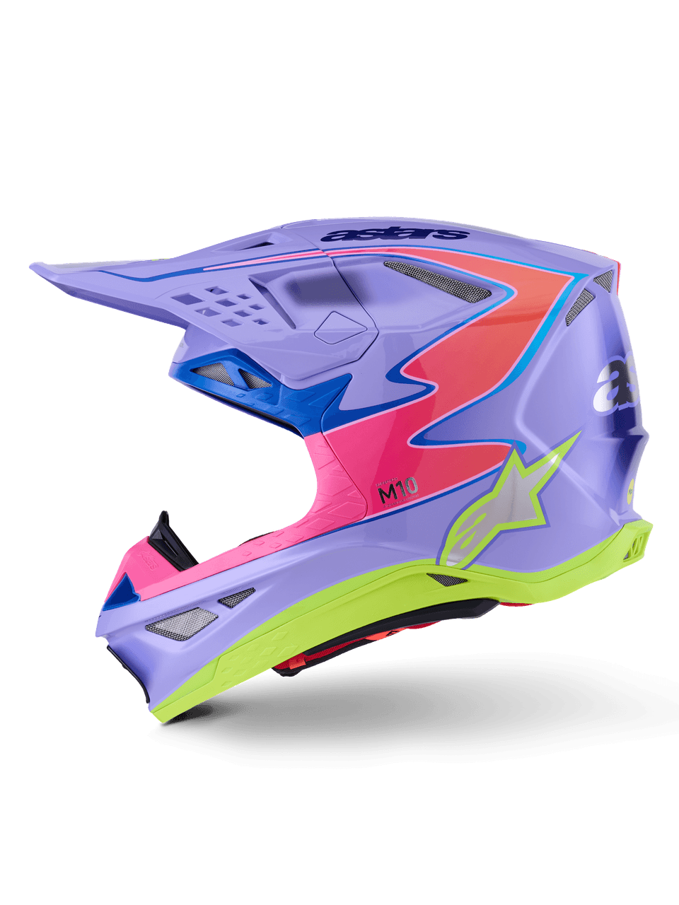 Alpinestars S-M10 Jett Lawrence R01 Helmet Purple/Pnk Fluo/Yellow Fluo Gls MD