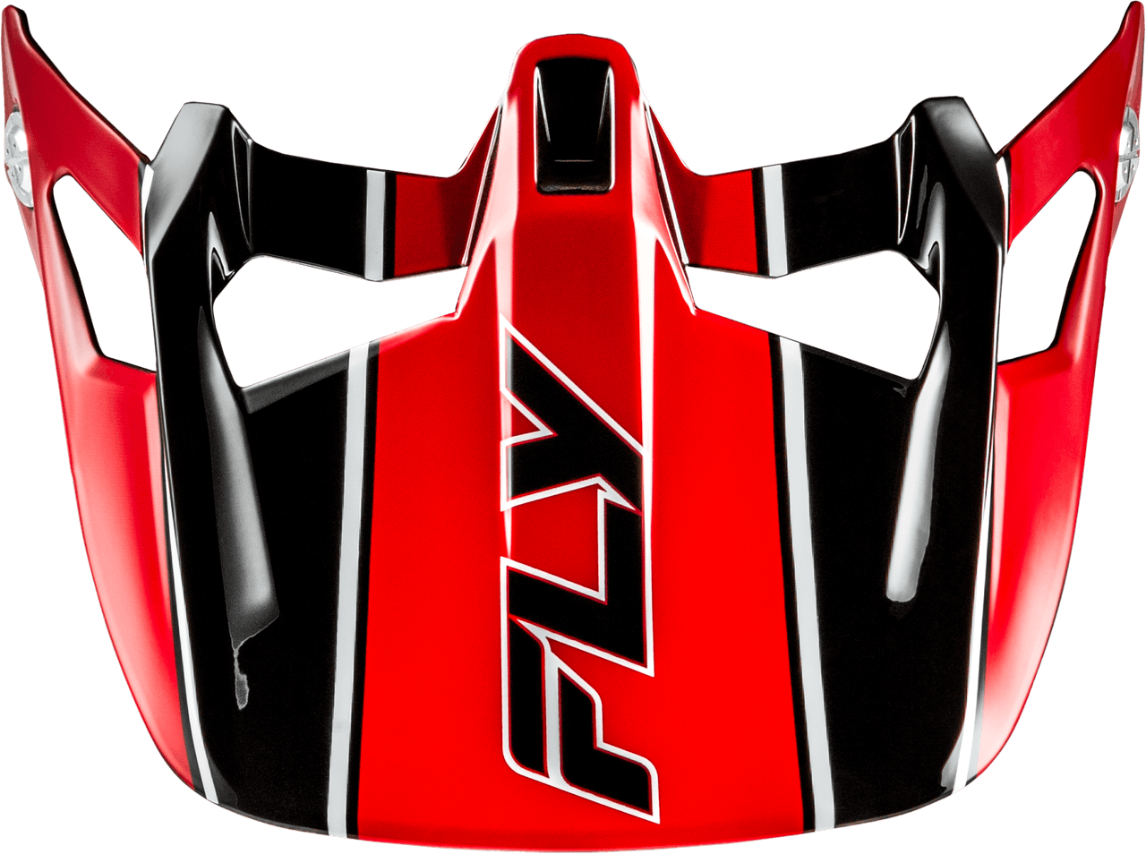 Fly Racing Werx-R Carbon Flow Visor Black/Red
