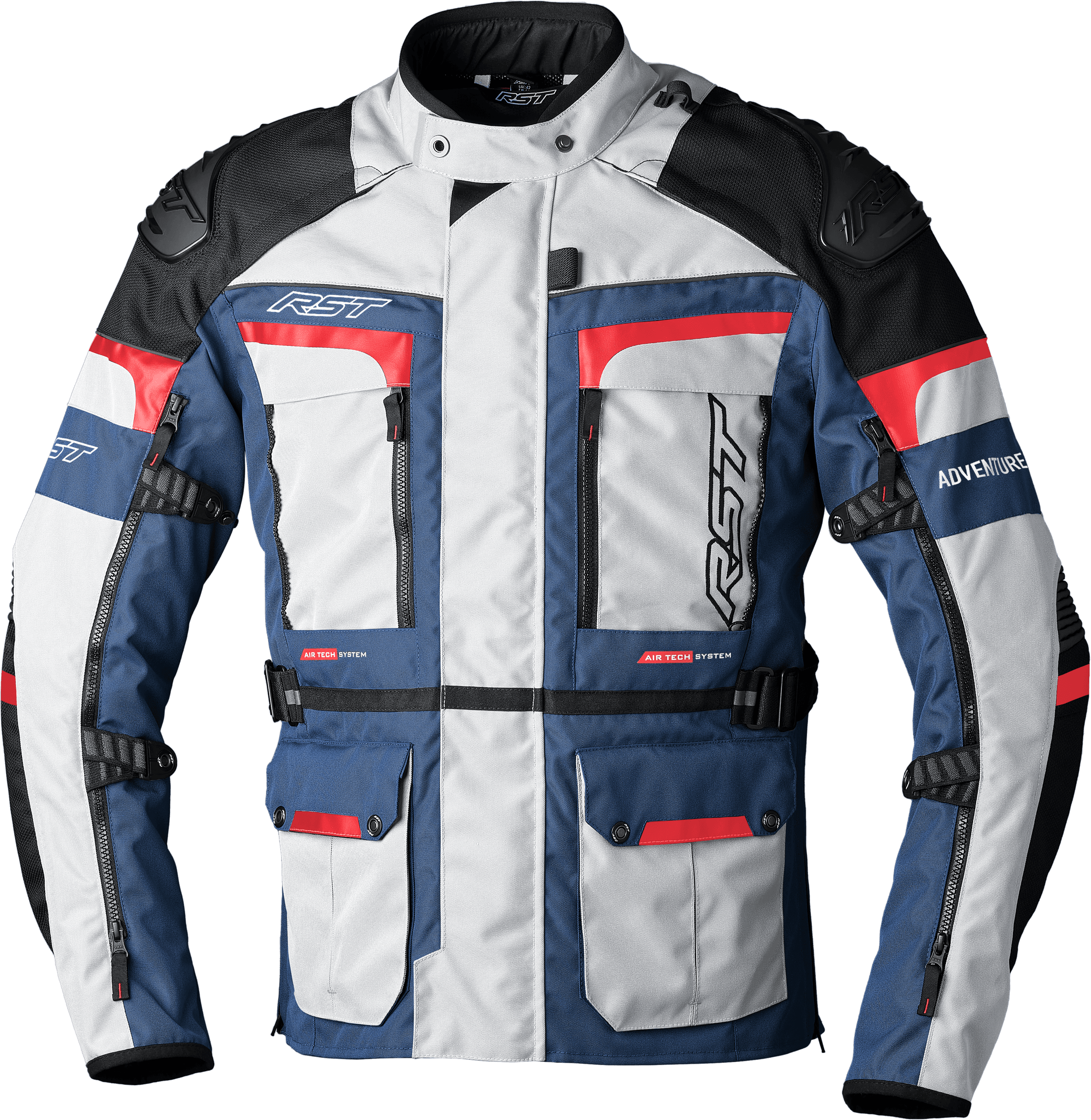 PRO SERIES ADVENTURE-X CE JACKET SIL/BLU/RED TEXTILE LG