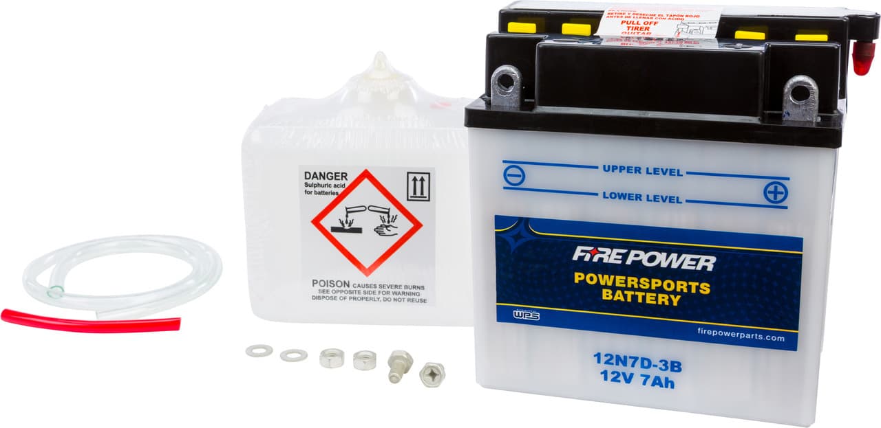 BATTERY W/ACID 12N7D-3B 12V