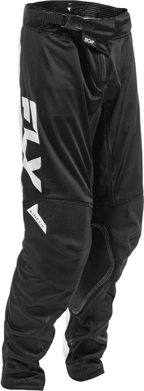 Fly Racing Youth Kinetic Mesh Pants Black/White Size 22