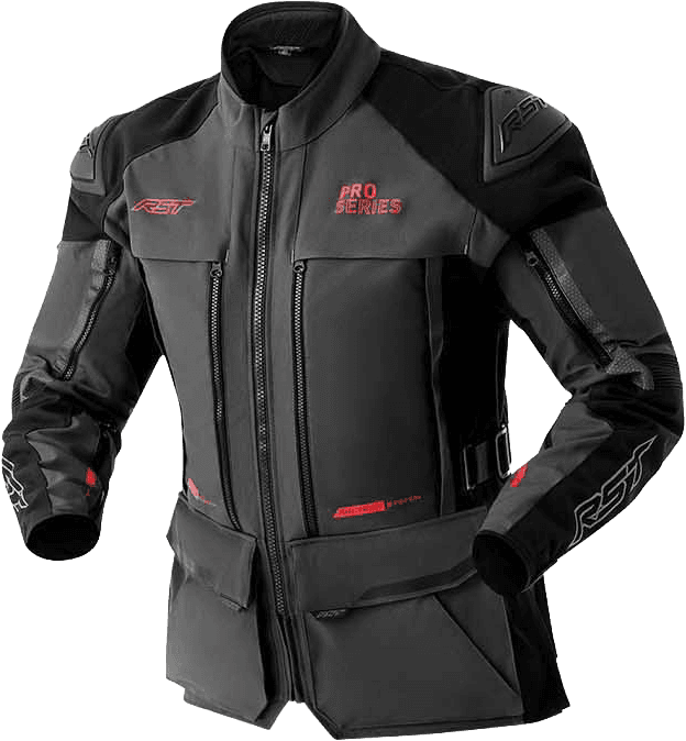 PS ADVENTURE D3O JACKET GREY/BLACK TEXTILE LG