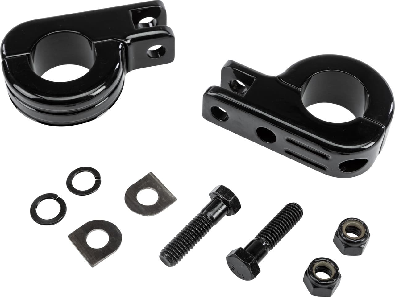 HardDrive Footpeg Mount Clamps 1.25" Bar Black