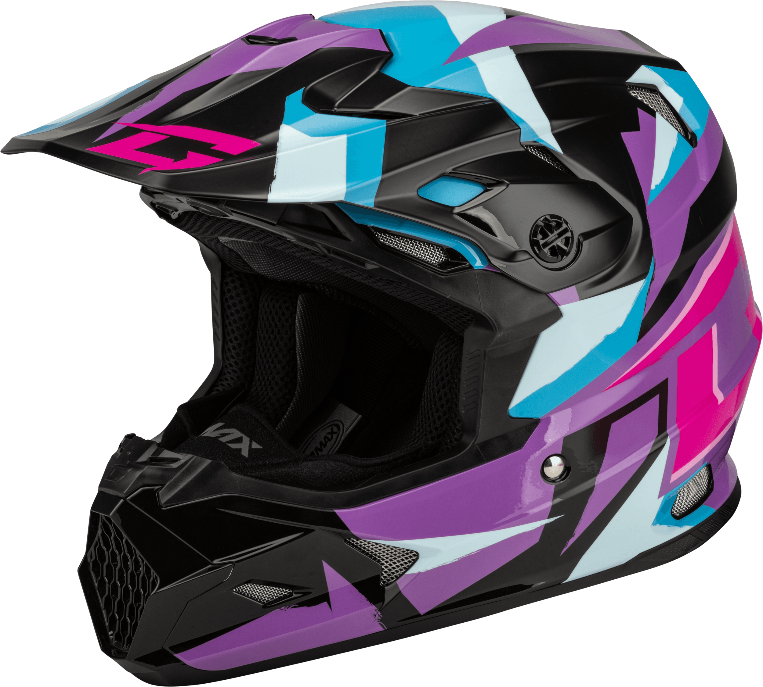MX-96S SPLINTER HELMET BLACK/PURPLE/BLUE SM