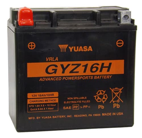 Yuasa Battery GYZ16H Sealed Factory Activated