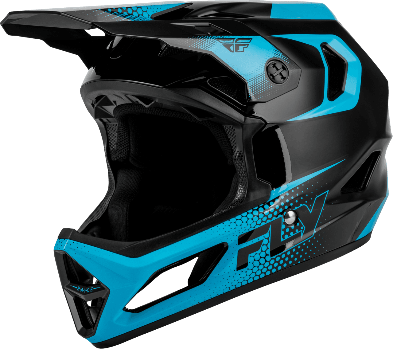 Fly Racing Youth Rayce Sonar Bicycle Helmet Black/Electric Blue YS