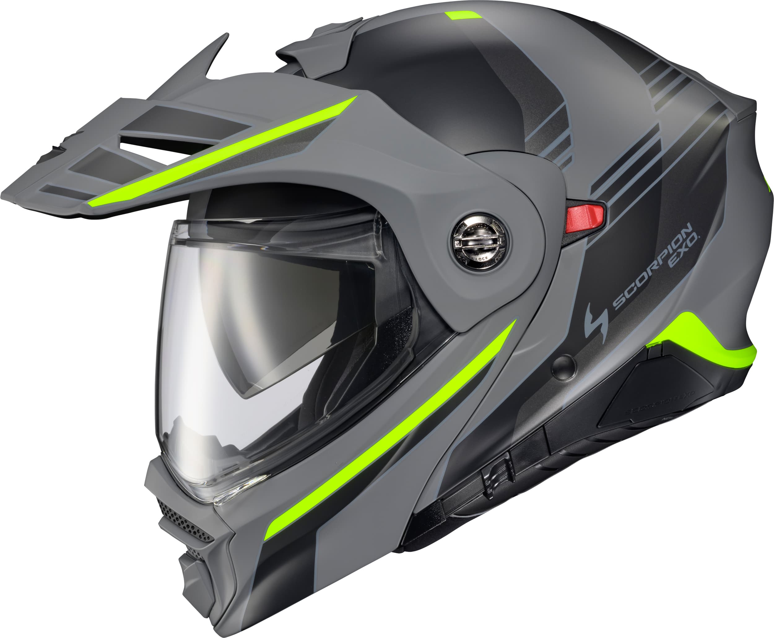 EXO-AT960 MODULAR HELMET MONK GREY/HI-VIZ SM