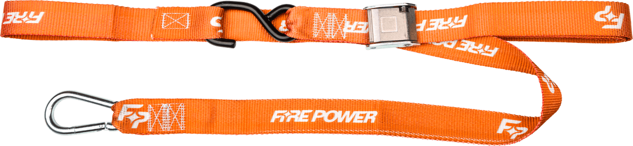 Fire Power 1.5" Tie-Down Soft-Tie Orange 2/Pack