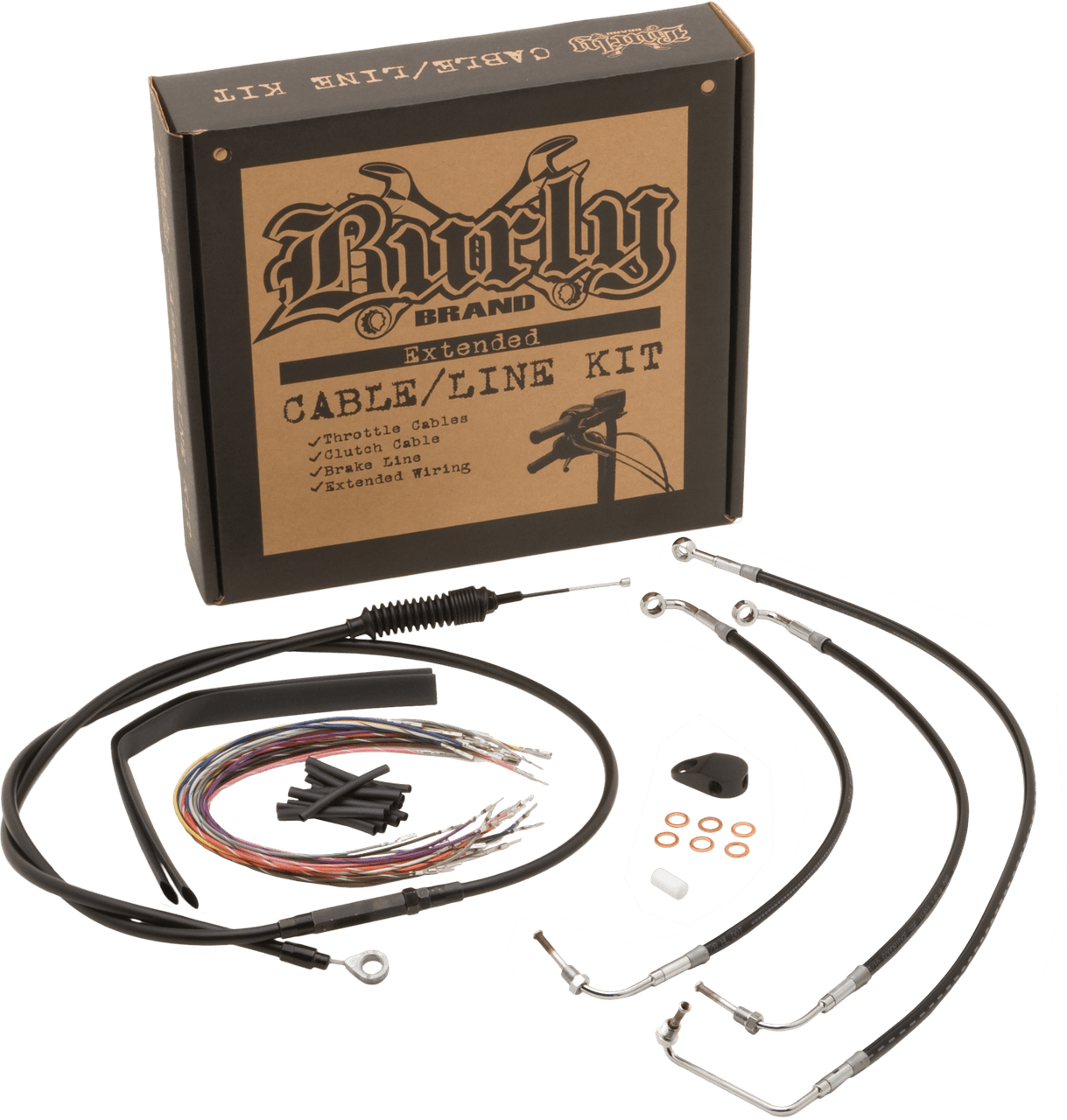 Burly Brand Burly Control Kit 14" Ape Black ABS