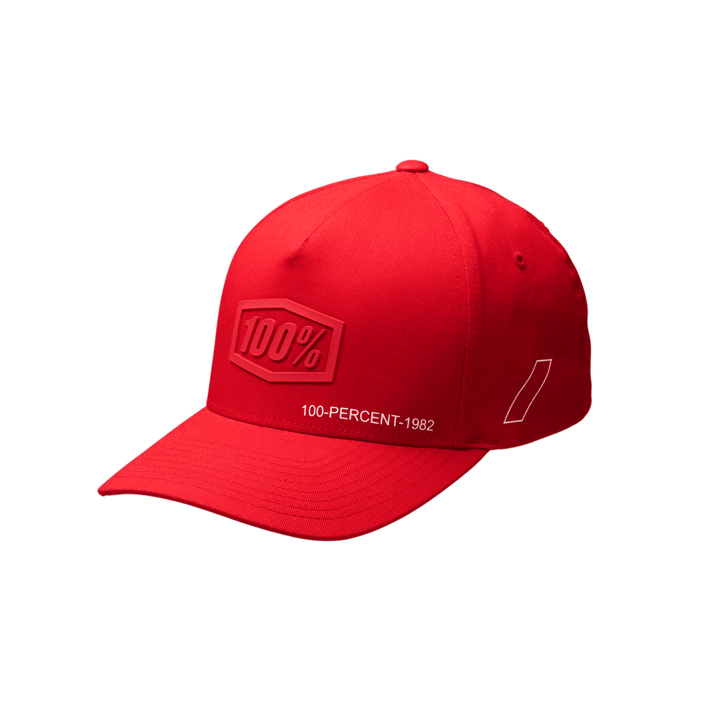 100-PERCENT Shodow Flexfit Cap Red LG/XL