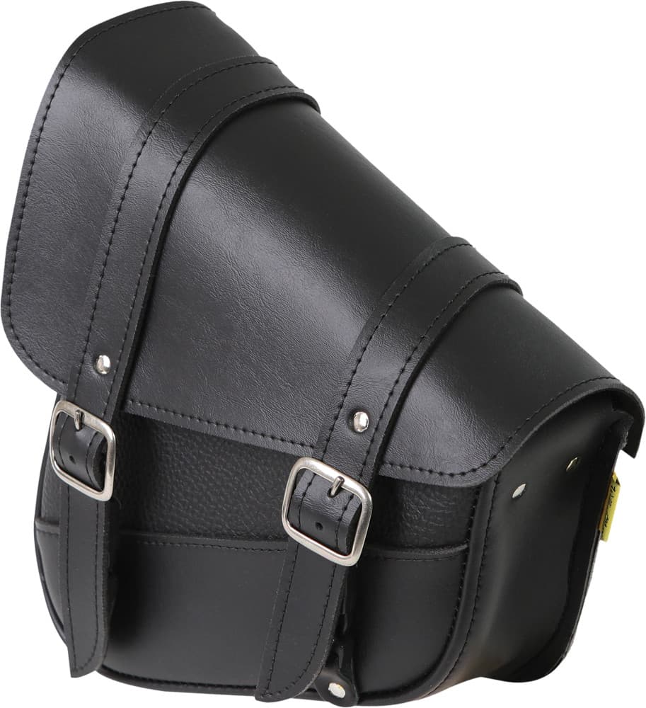 Willie & Max Syn Leather Swingarm Bag 10.5"X11.5"X4.5" Black