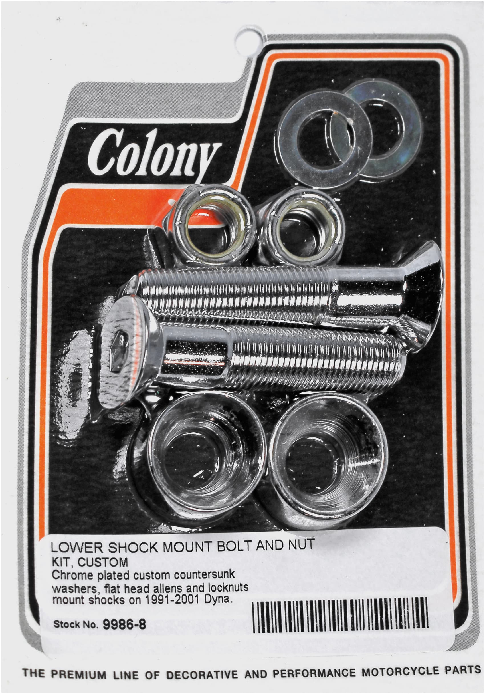 Colony Machine Lower Shock Mount Bolt & Nut Kit