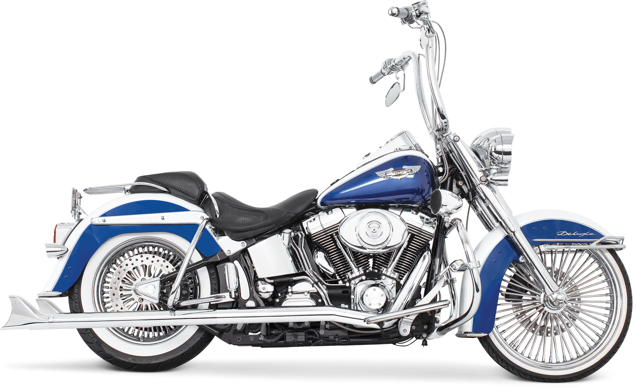 Freedom Sharktail Duals Chrome 2.5"ODX32" `97-06 Softail