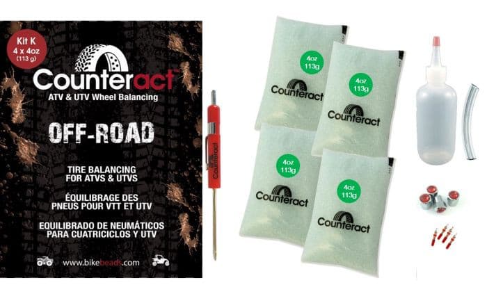 COUNTERACT BEAD KIT (4) 4OZ BAGS CAPS/CORES/VALVE TOOL/BOTTLE