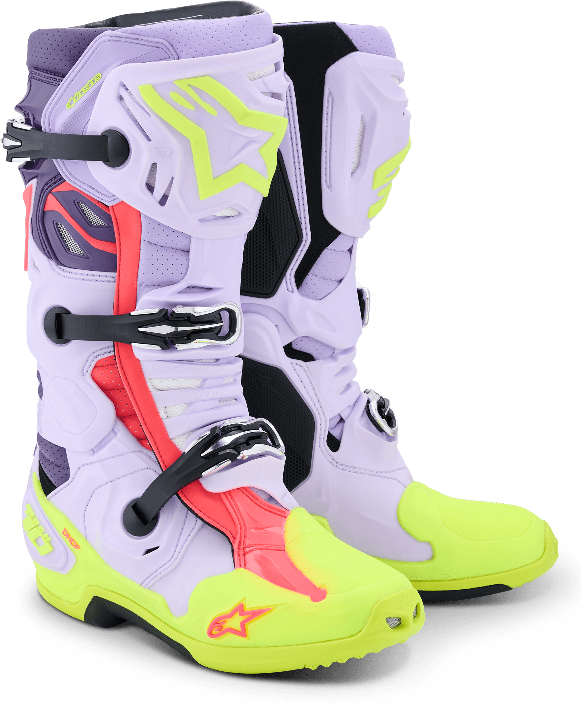 TECH 10 SUPERVENTED PURP/YLW FLUO/DIVA PINK 10