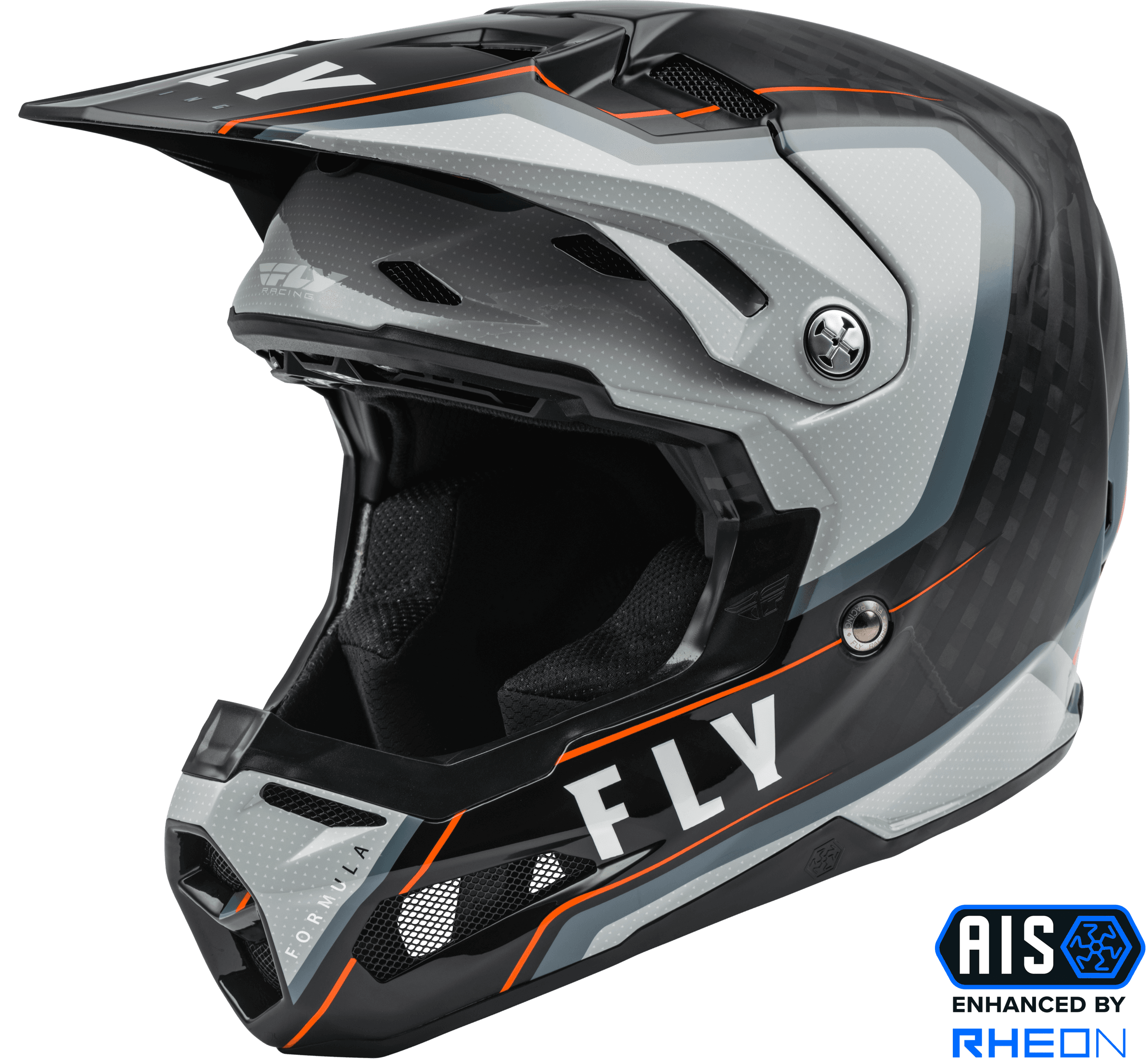 FORMULA CARBON AXON HELMET BLACK/GREY/ORANGE MD