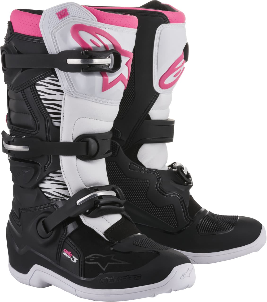 Alpinestars Tech 3 Stella Boots Black/White/Pink Size 07
