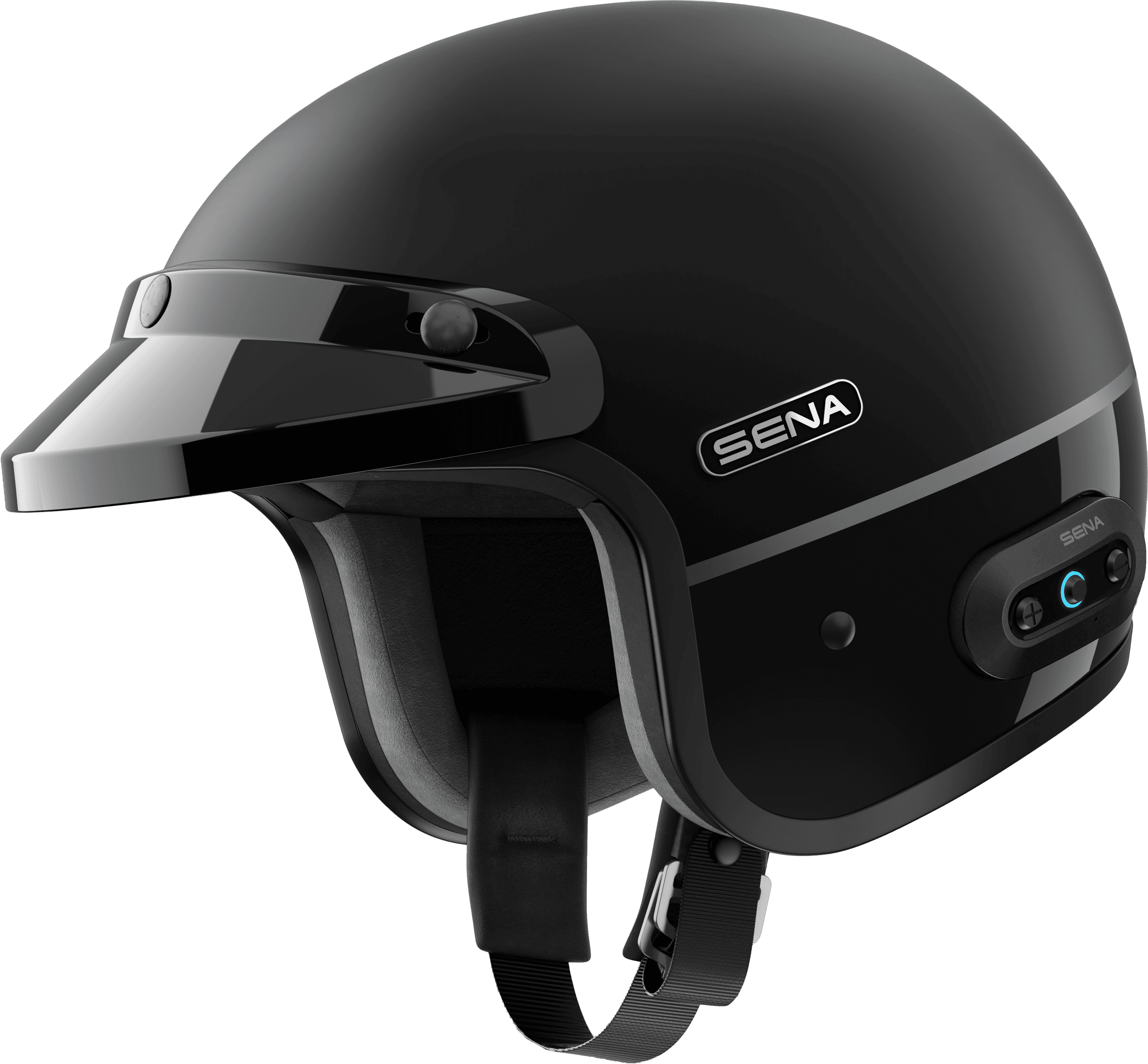 SURGE OPEN FACE HELMET W/MESH MATTE BLACK/GLOSSY BLACK MD