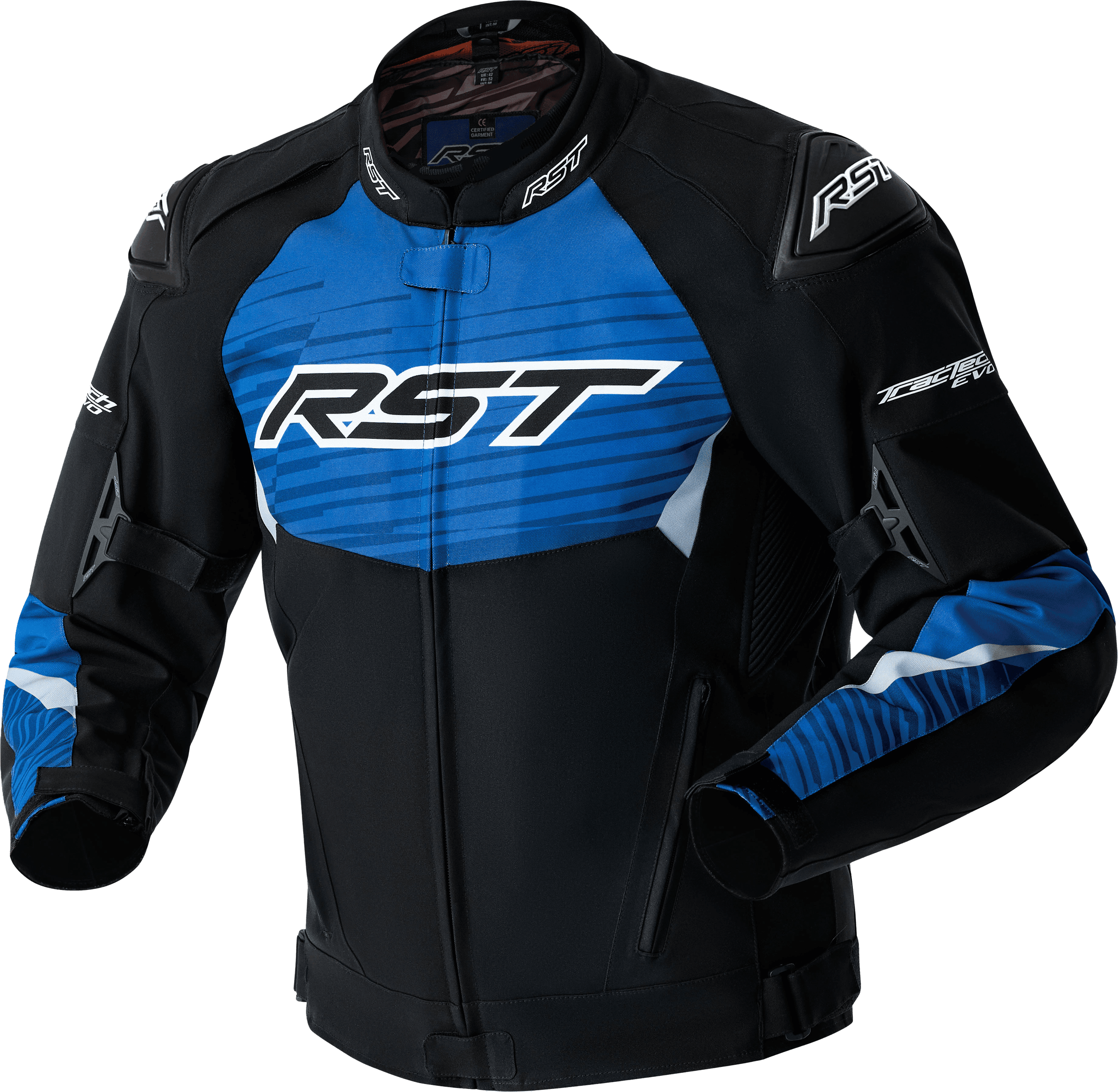 TRACTECH EVO D3O JACKET BLACK/BLUE TEXTILE LG