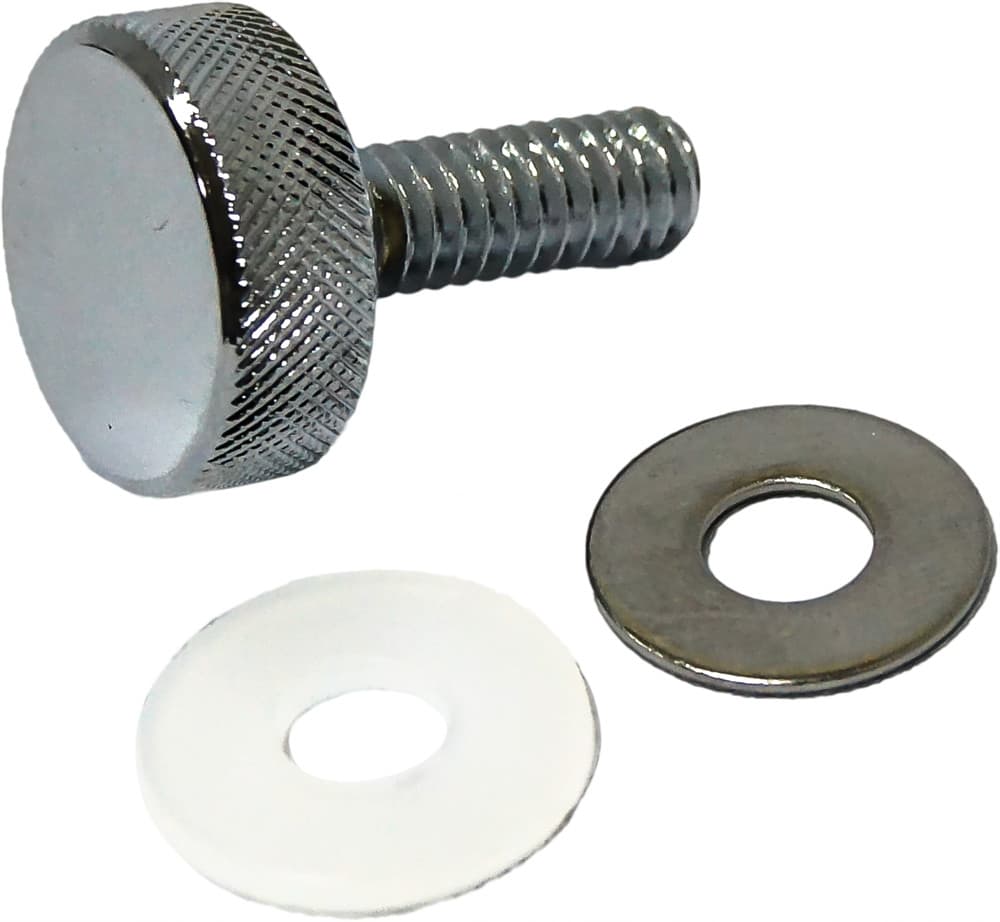 HardDrive Knurled Seat Knob 1/4-20 Chrome