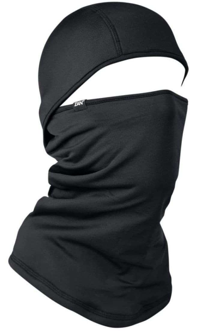 ZAN CONVERTIBLE BALACLAVA SPORTFLEX UPF50+ FLEECE SERIES BLACK
