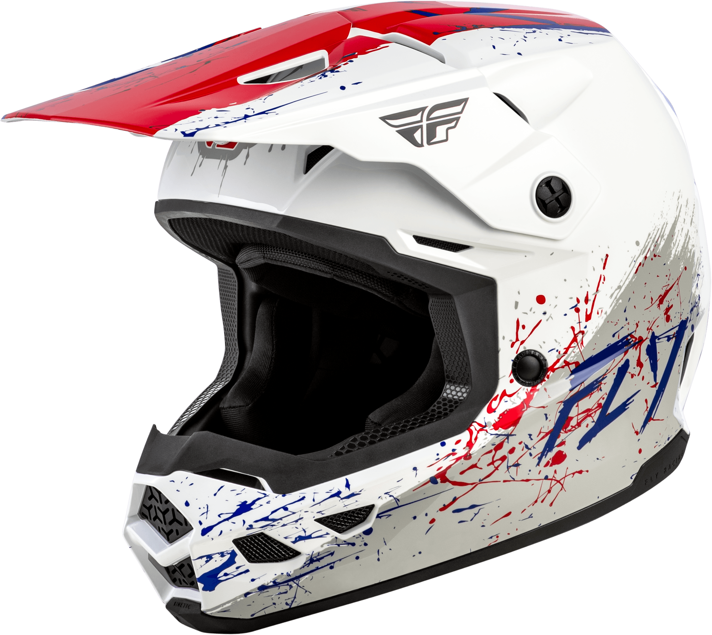 YOUTH KINETIC DRIP HELMET RED/WHITE/BLUE YS