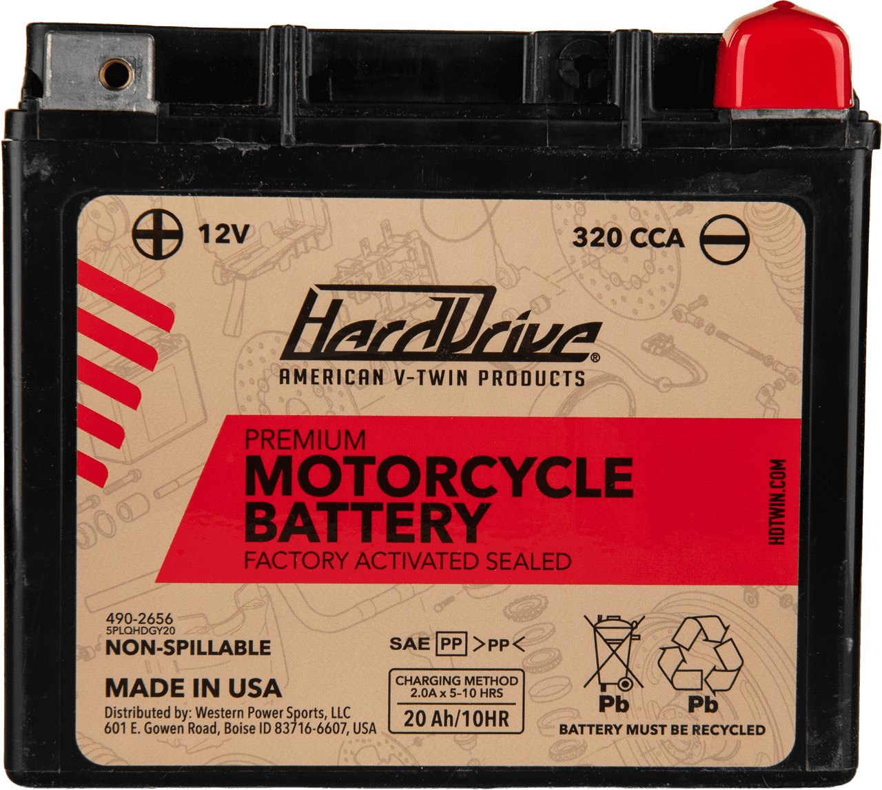 HardDrive Premium Battery GYZ20H / YTX20H Cca 320