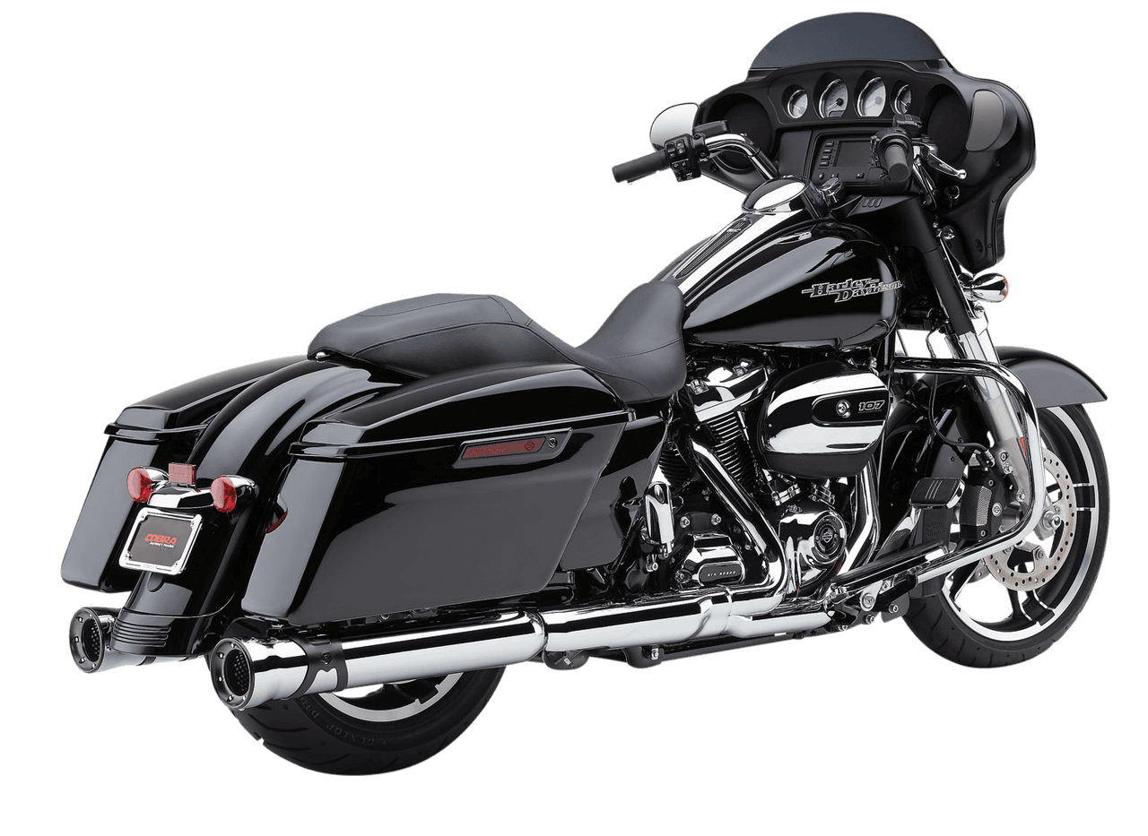 Cobra 4" Race-Pro Slip-Ons Chrome Flh/Flt 17-25