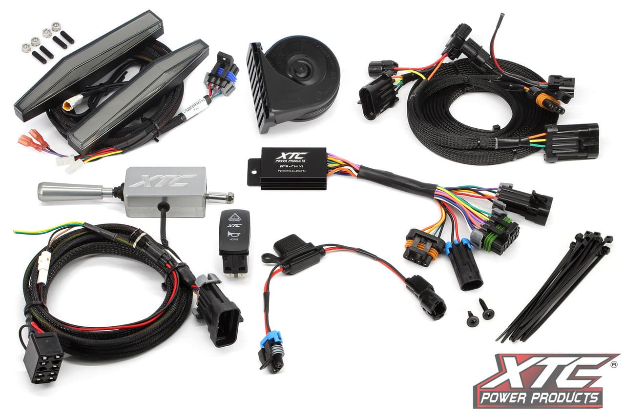 XTC Power Products Auto Turn Signal Kit W/ Billet Lever And Front Drl Lights Honda