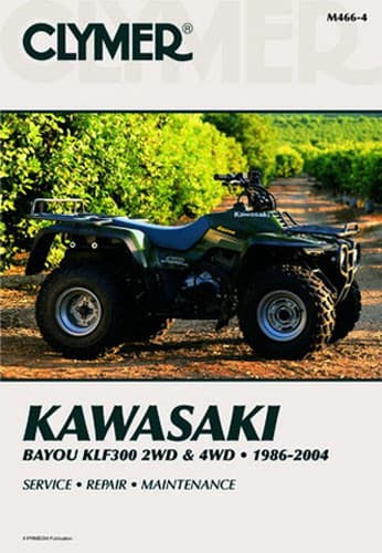 CLYMER MANUAL KAW BAYOU KLF300 2WD & 4WD 86-04