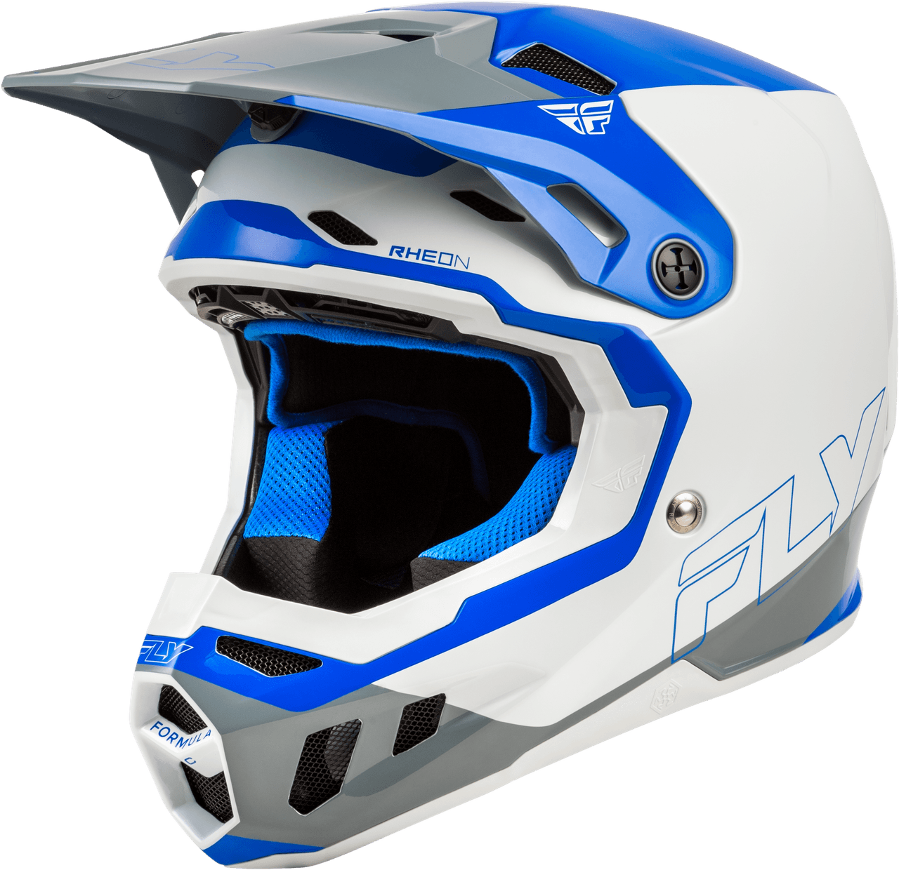 Fly Racing Formula Cc Glide Helmet Blue/Light Grey/Grey MD