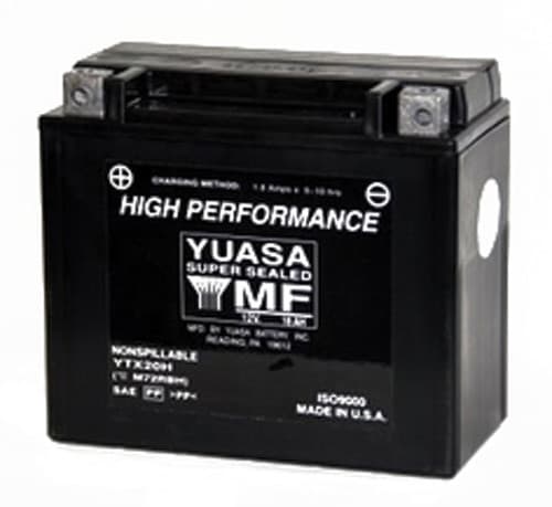 YUASA YTX20H FACTORY ACTIVATED MAINTENANCE FREE 12 VOLT BATT