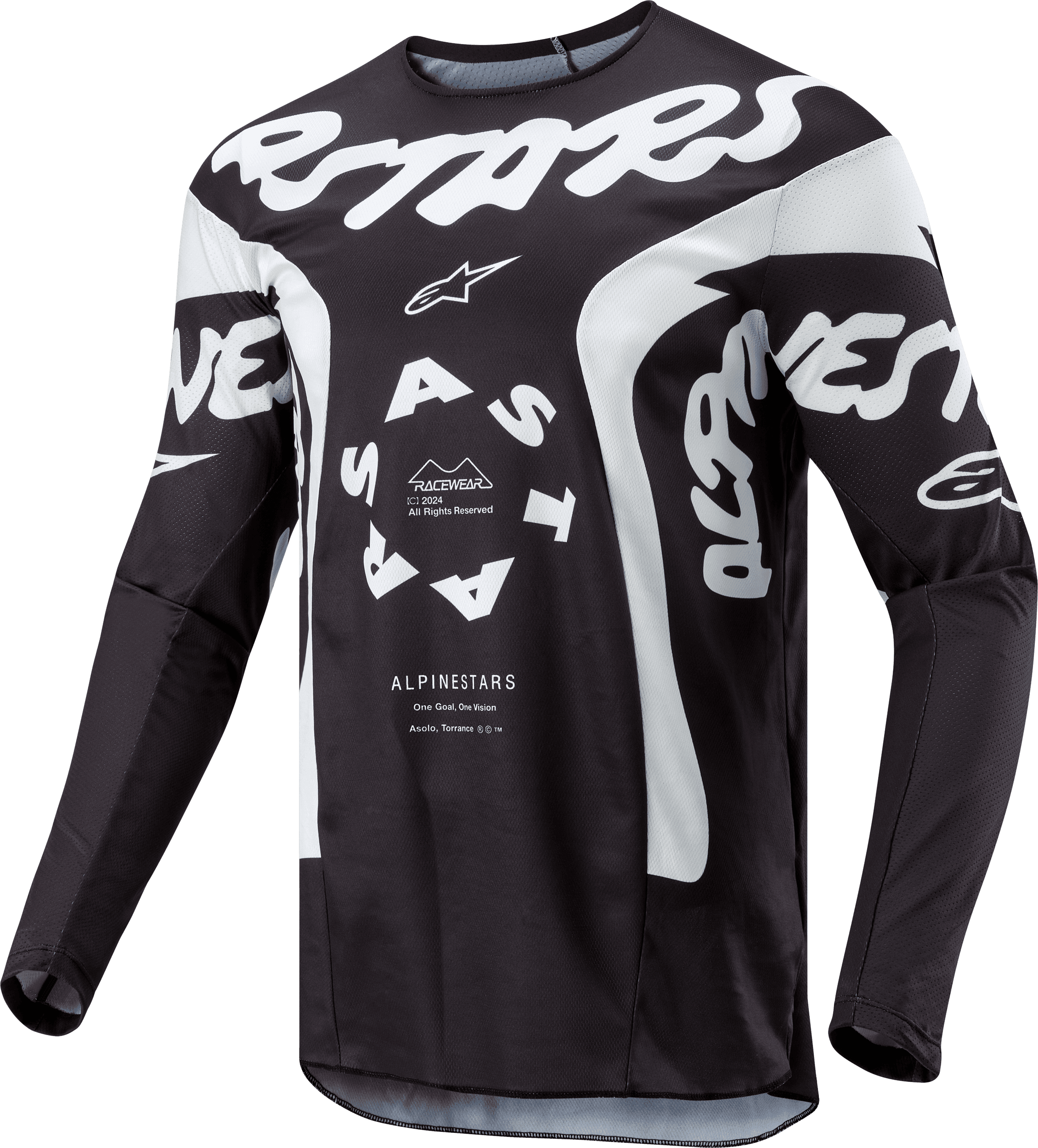 RACER HANA JERSEY BLACK/WHITE LG