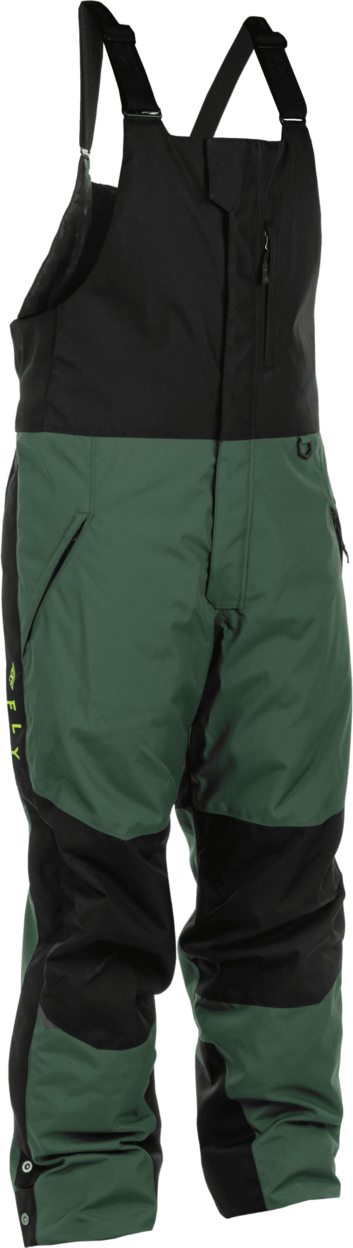 Fly Racing Outpost Float Bib Green/Hi-Vis/Black Large