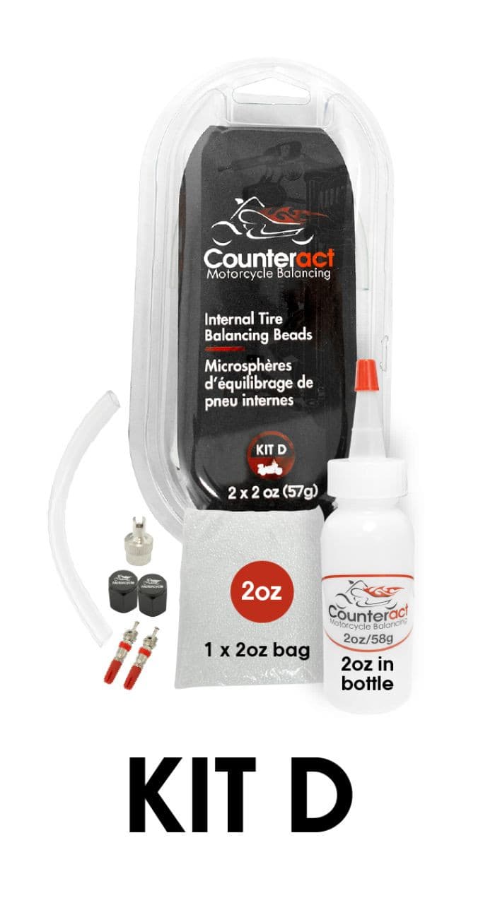 COUNTERACT BEAD KIT (2) 2OZ BAGS CAPS/CORES/VALVE TOOL/BOTTLE
