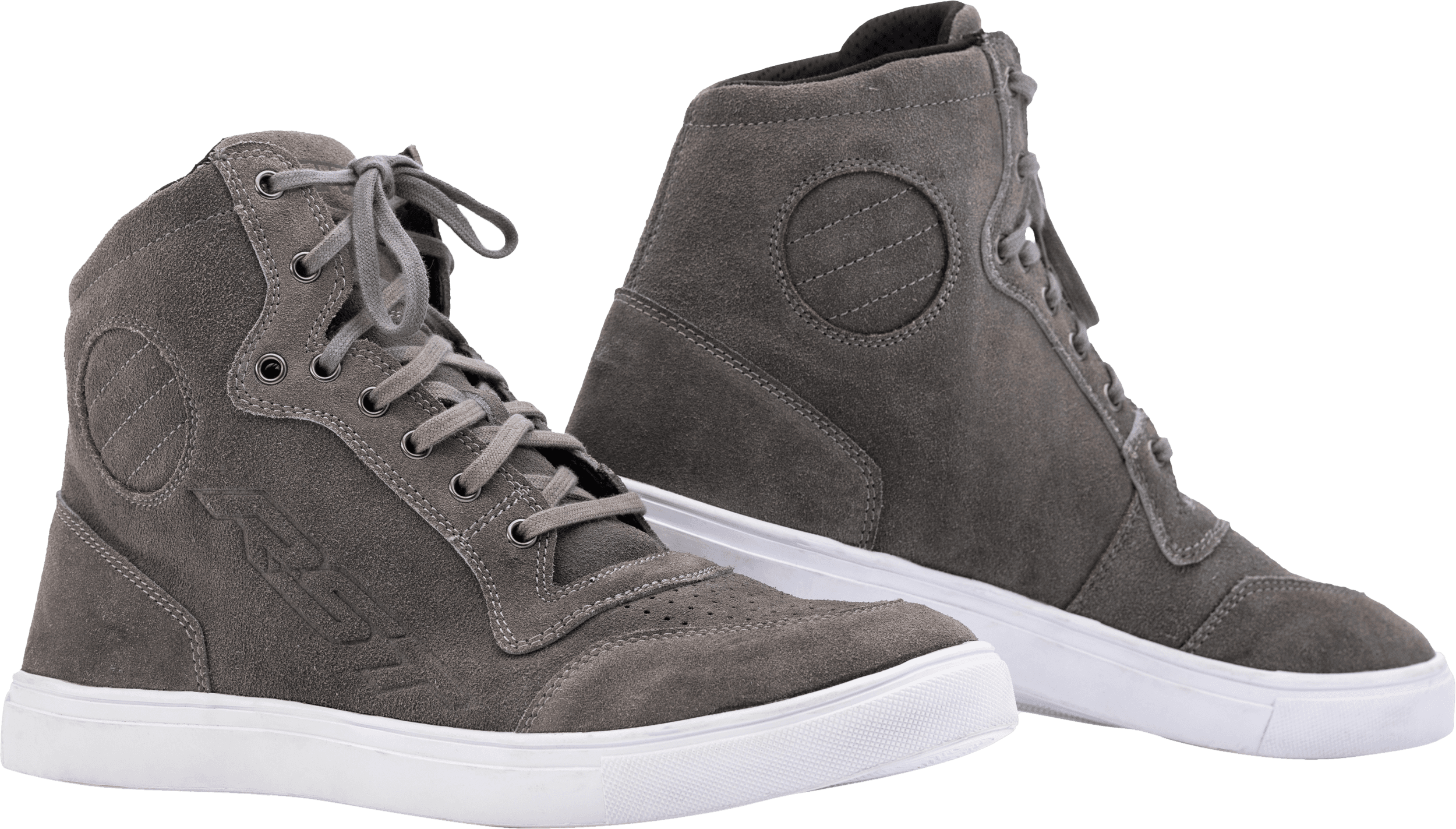 LADIES HITOP MOTO SNEAKER CE GREY SUEDE SZ 7