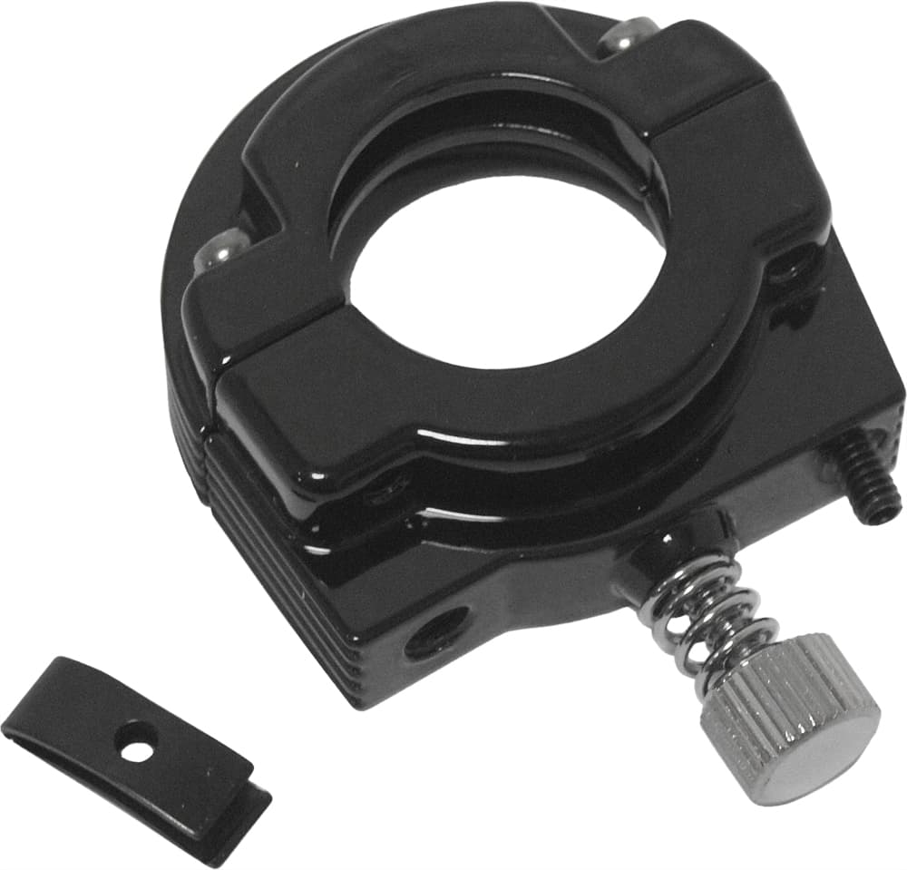 THROTTLE CLAMP SINGLE CABLE SCREW IN GLOSS BLACK