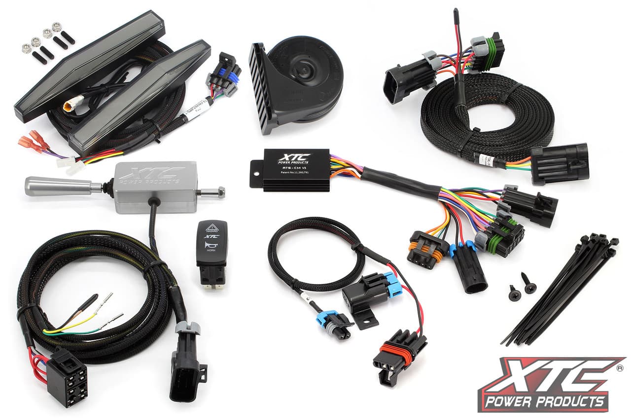 XTC Power Products Auto Turn Signal Kit W/ Billet Lever And Front Drl Lights Polaris