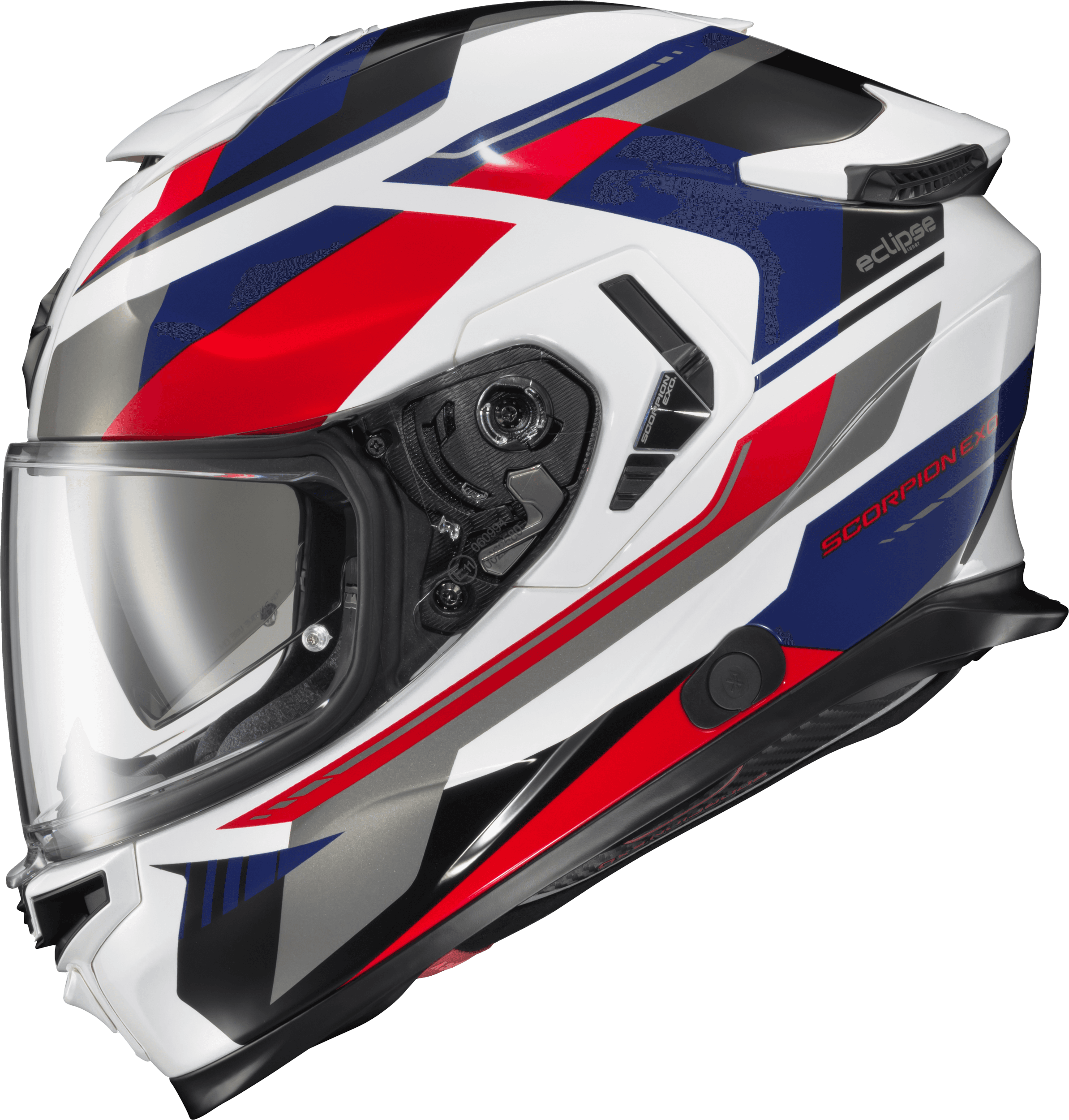 EXO-ECLIPSE FULL FACE HELMET LUNAR WHITE/RED/BLUE 2X