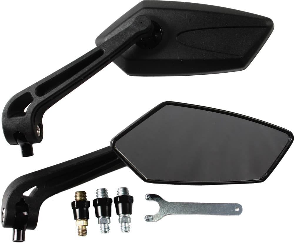 K&S Gt Style Composite Mirrors Black Pair