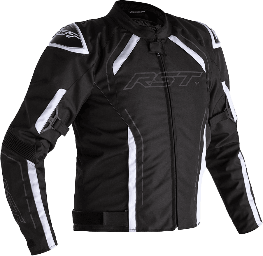 S1 CE JACKET BLACK/BLACK/WHITE TEXTILE LG
