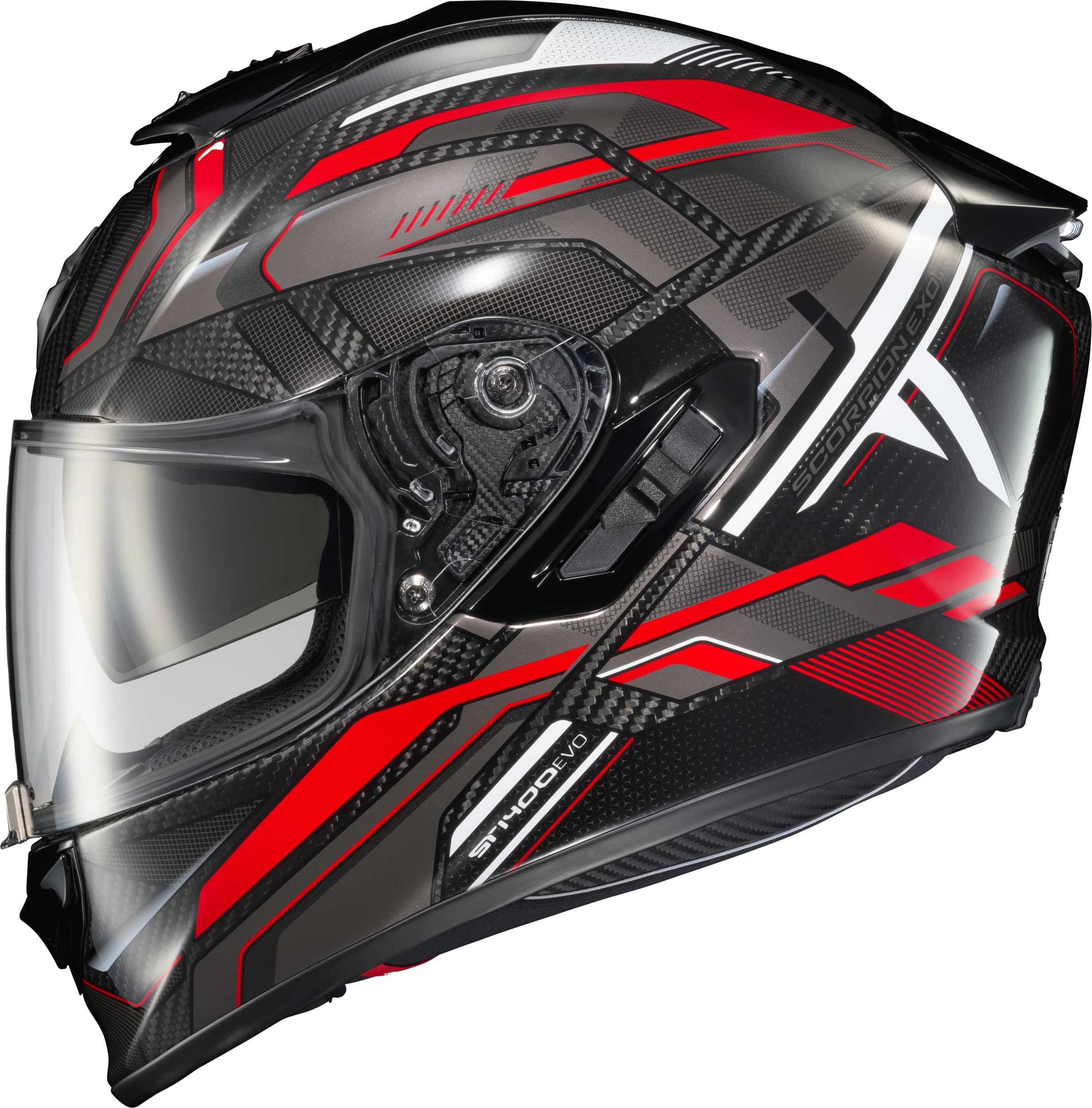 EXO-ST1400 EVO CARBON HELMET HEX GLOSS RED LG