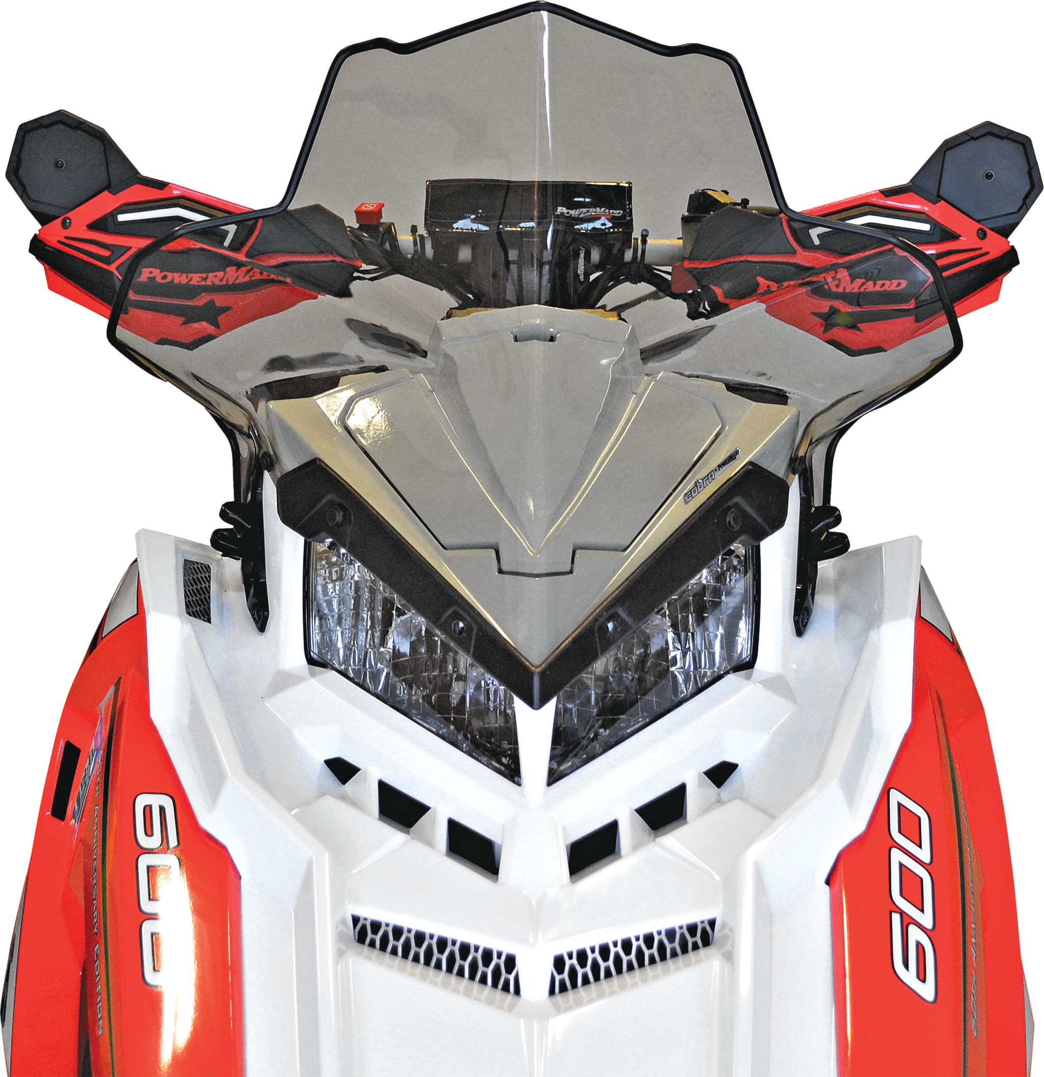 Powermadd Cobra Windshield Low Smoke 16" Polaris Axys